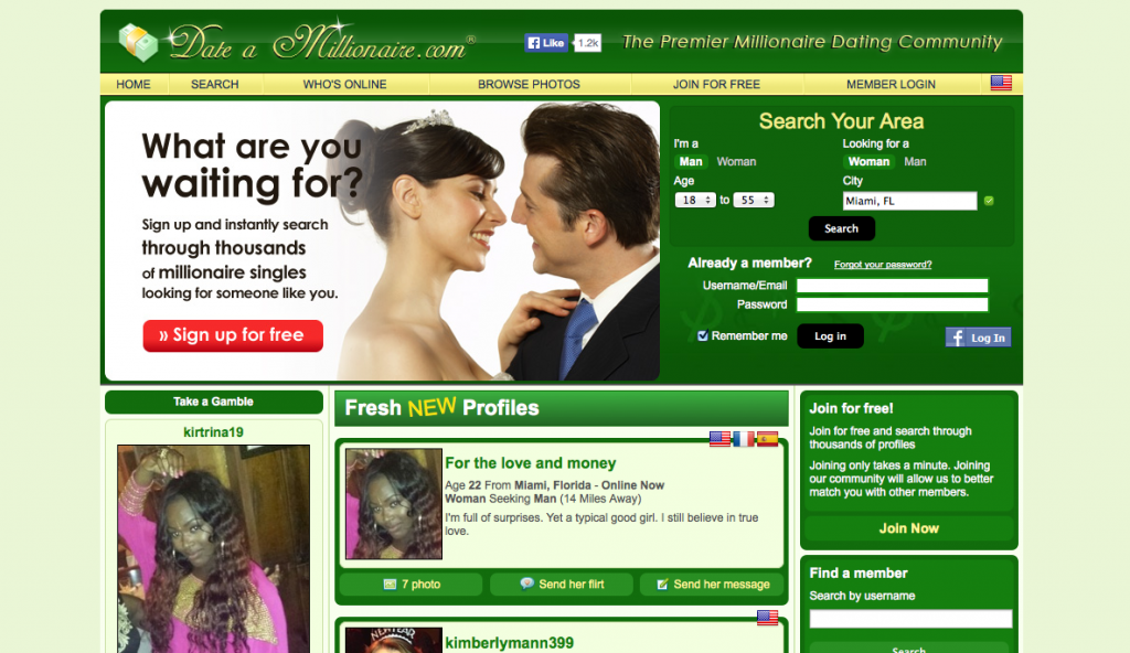 dating website millionaire uk
